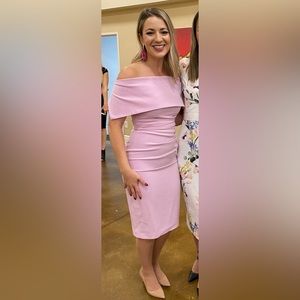 Vince Camuto Lavendar Off-the-shoulder Dress